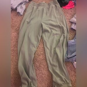 green sweatpants american eagle